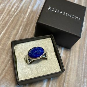 Lapis and sterling ring